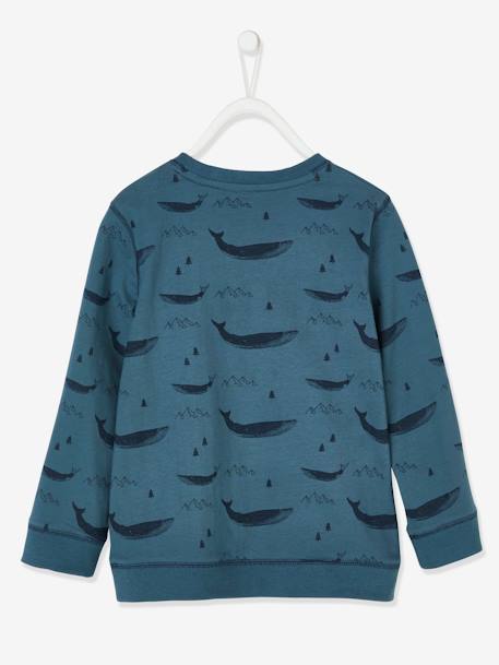 T-shirt garçon motifs animaliers Oeko-Tex® Imprimé fond bleu+kaki foncé imprimé 2 - vertbaudet enfant 