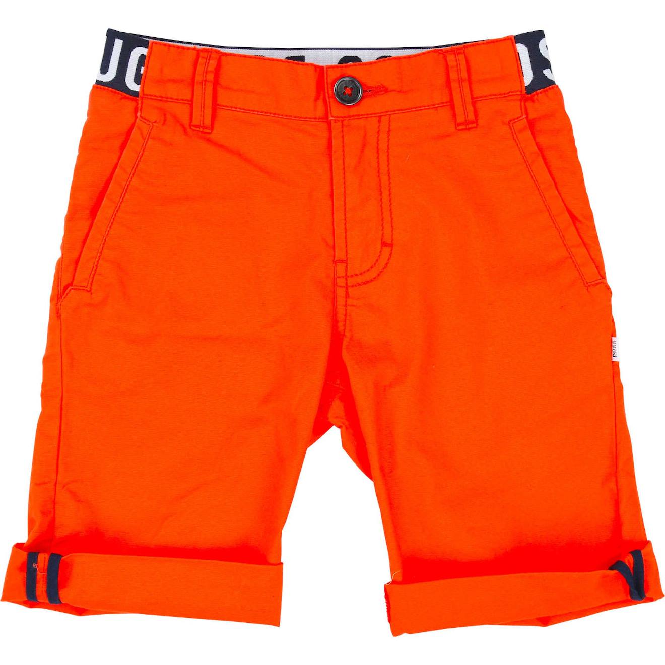 Short Garçon En Coton Orange Foncé Short Garçon En Coton Orange Foncé