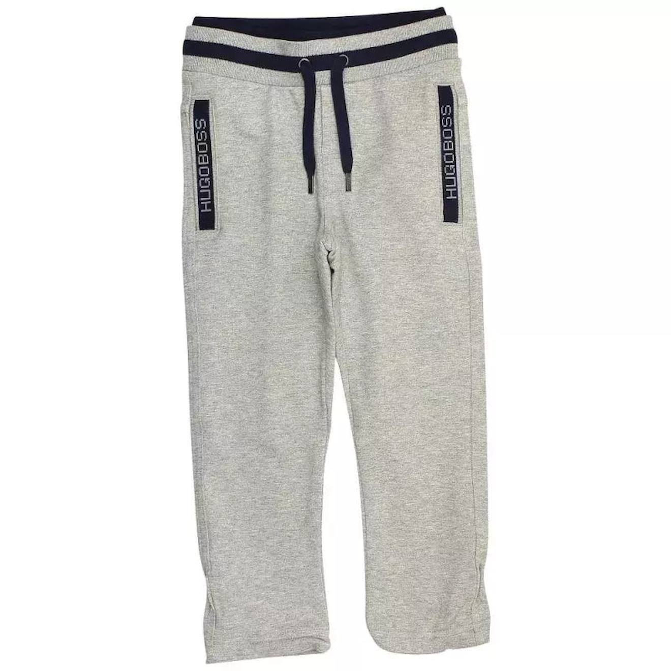 Pantalon De Survêtement Garçon En Coton Gris Clair, Noir Pantalon De Survêtement Garçon En Coton Gris Clair, Noir