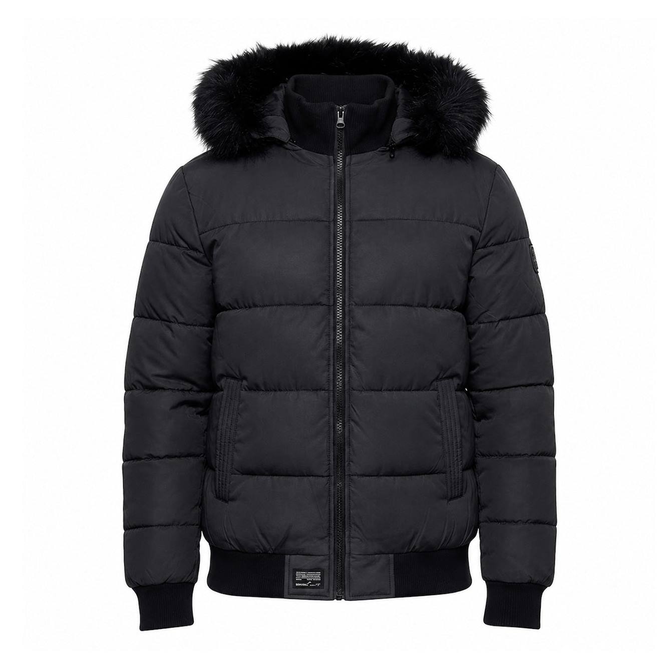 Doudoune À Capuche Enfant Noir Foncé