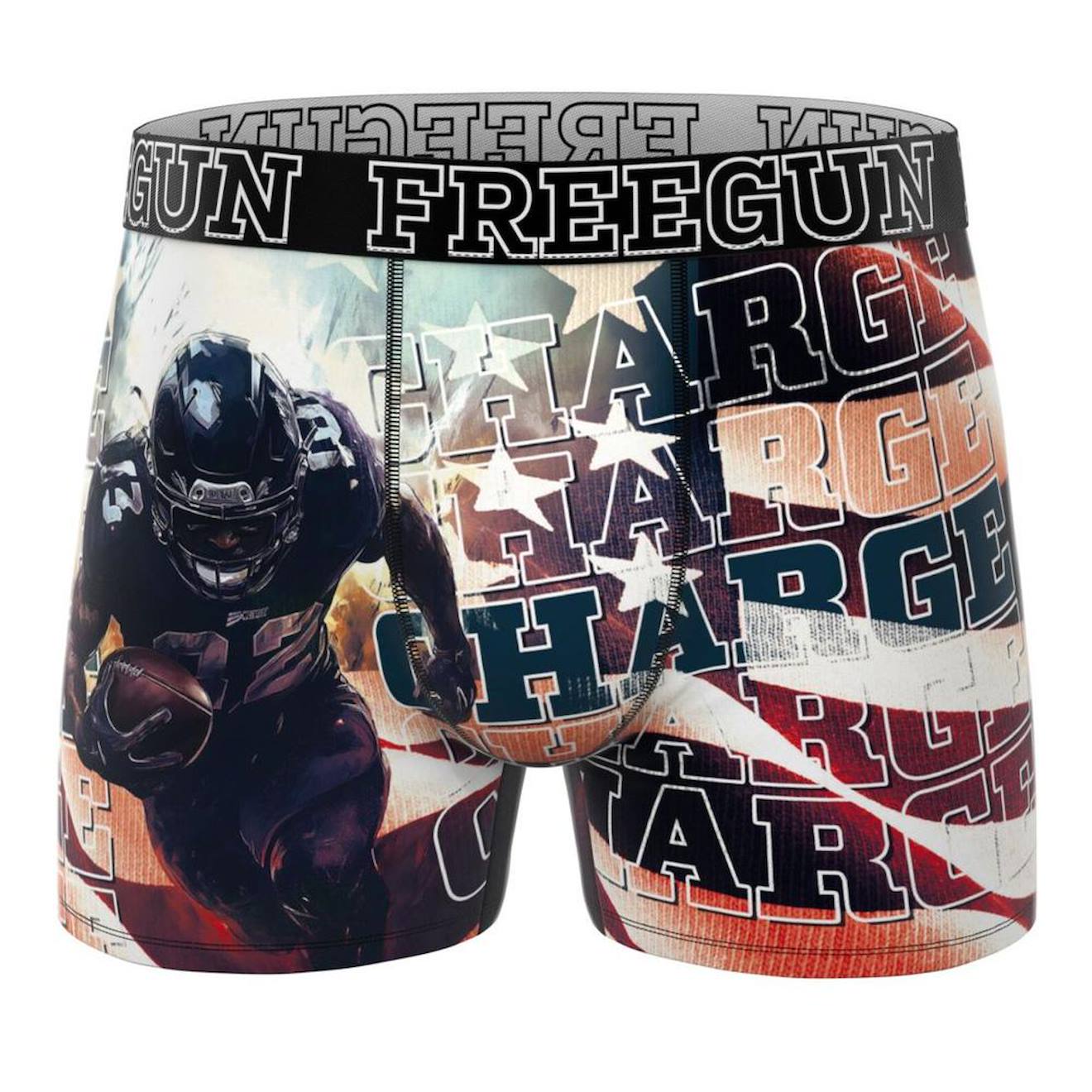 Boxer Garçon Imprimé Football Américain Noir