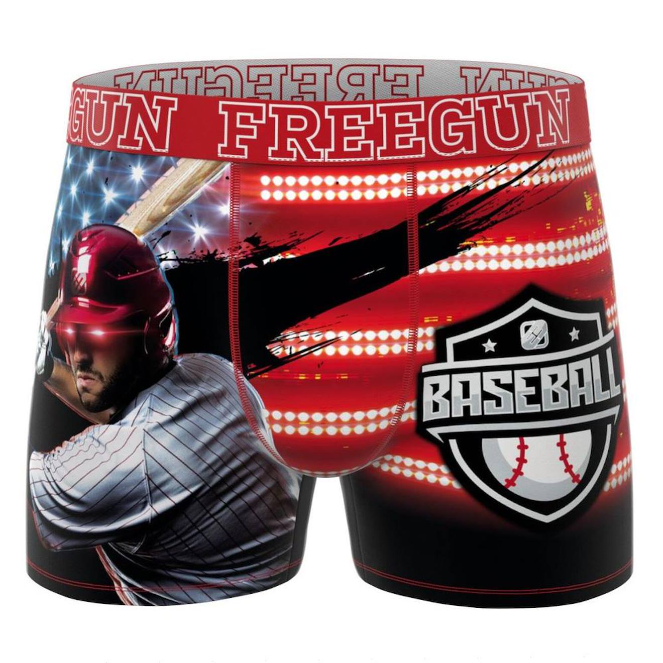 Boxer Garçon Baseball Rouge