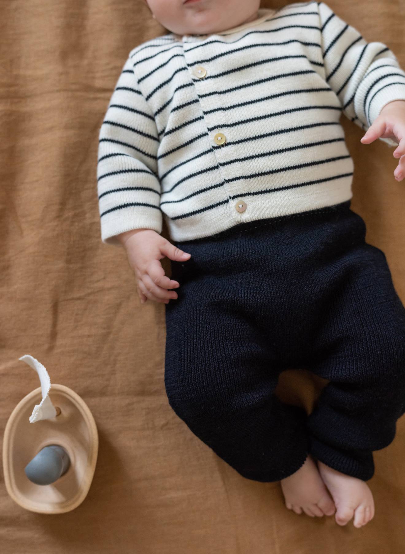 Pantalon Bébé En Laine Marine