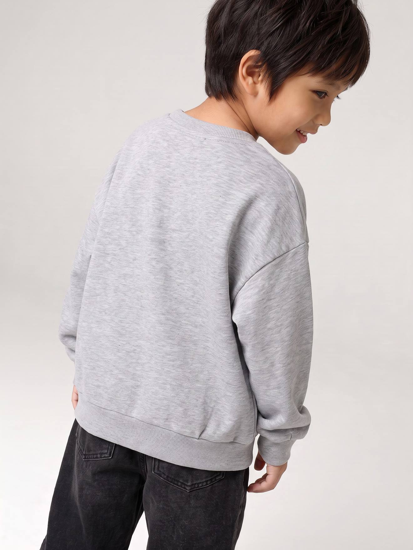 Sweat garçon Jurassic World gris chiné
