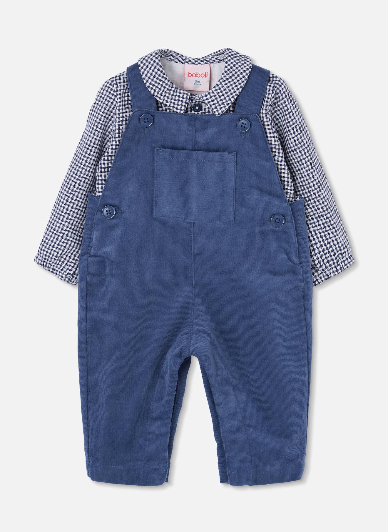 Ensemble Bébé Garçon Salopette Et Chemise Vichy Bleu Ensemble Bébé Garçon Salopette Et Chemise Vichy Bleu