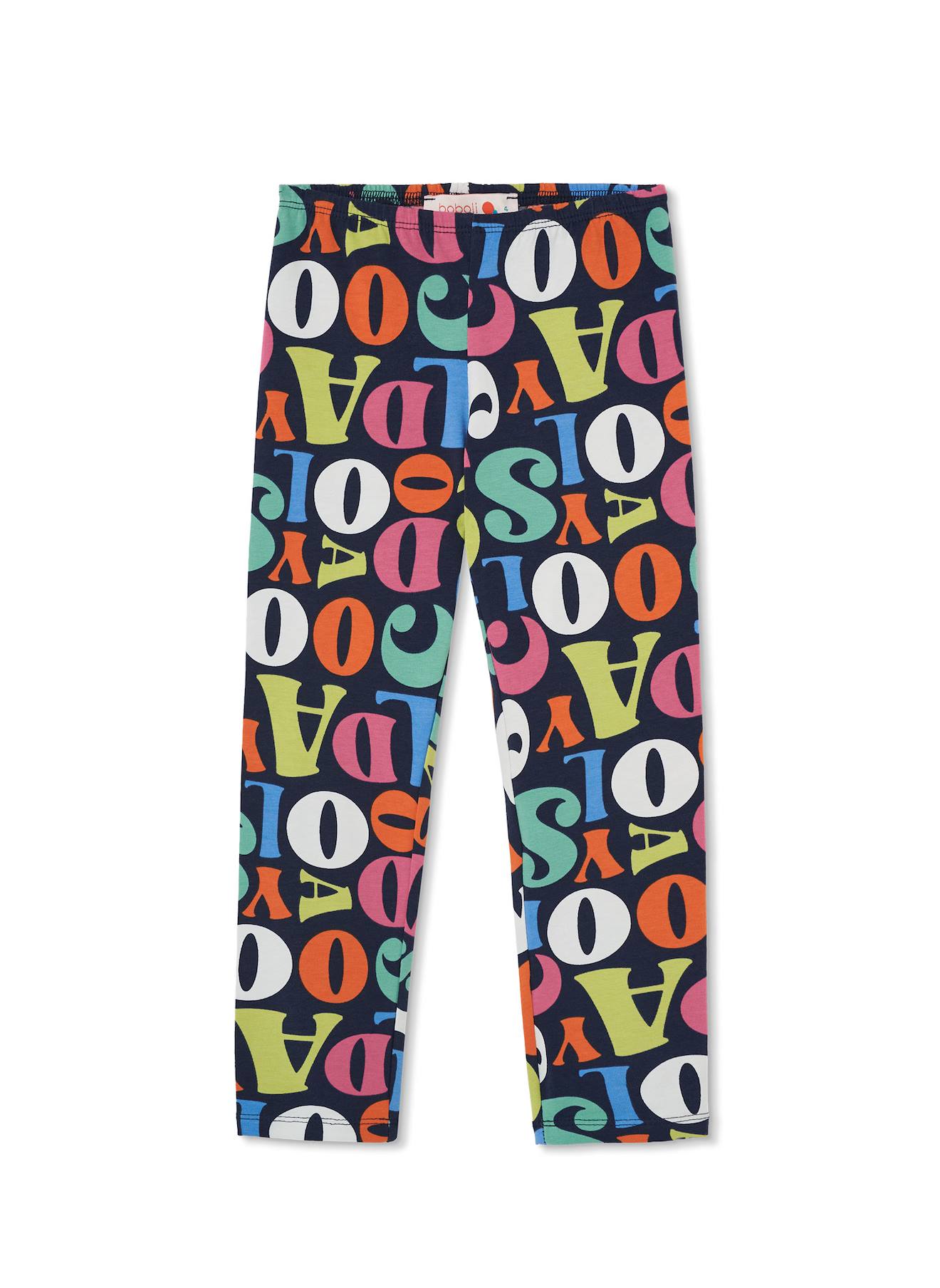 Legging Fille Imprimé Lettres Multicolore