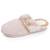 Chaussons mules ultra confortables, en maille bouclette, semelle crantée Beige+Camel+Noir 1 - vertbaudet enfant 