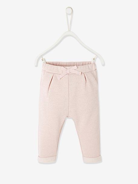Vertbaudet Pantalon de jogging pour bébé fille avec paillettes.