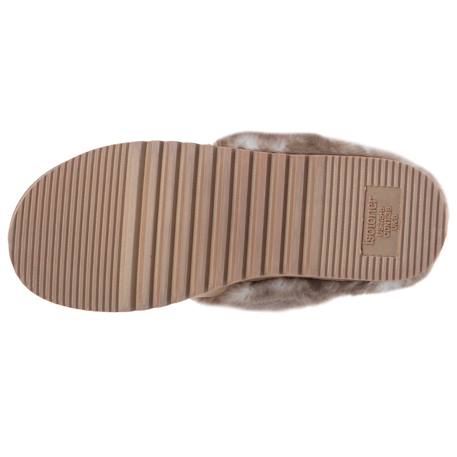 Chaussons mules ultra confortables, en maille bouclette, semelle crantée Beige+Camel+Noir 11 - vertbaudet enfant 
