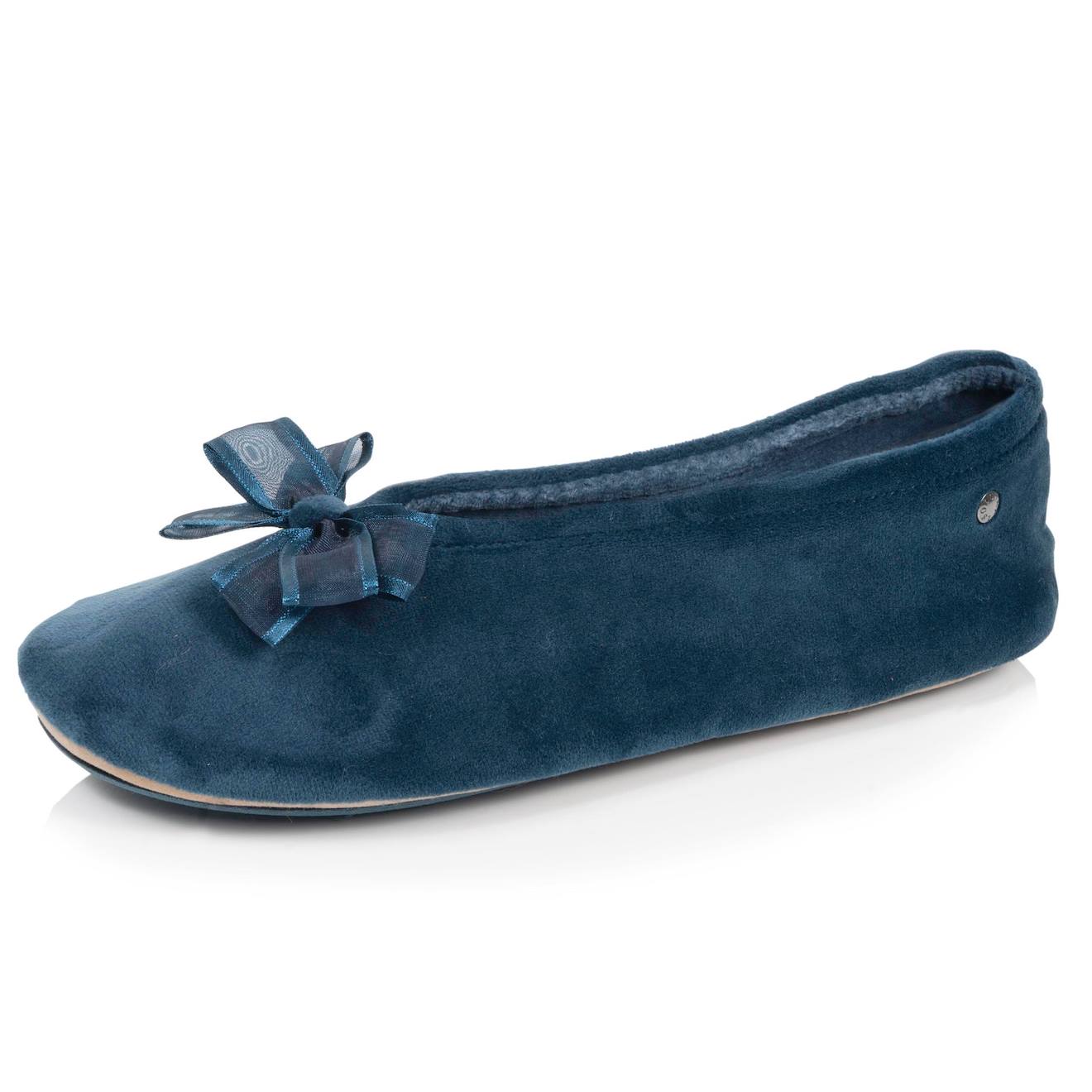 Chaussons Ballerines Semelle Intérieure Moelleuse Et Confortable Bleucanard