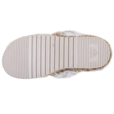 Chaussons mules ultra confortables, en maille bouclette, semelle crantée Beige+Camel+Noir 5 - vertbaudet enfant 