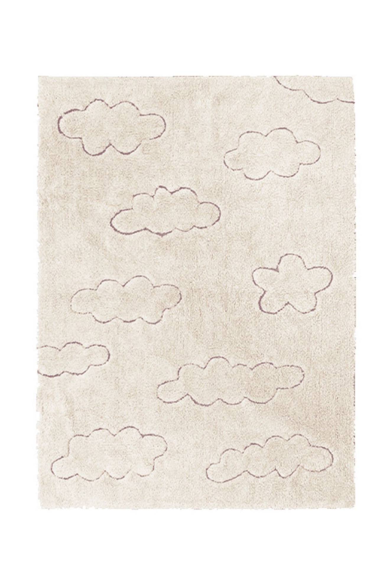 Tapis Enfant Lavable En Coton Rugcycled Clouds Naturel, Fil Rugcycled (Lorena Canals) - Image 2