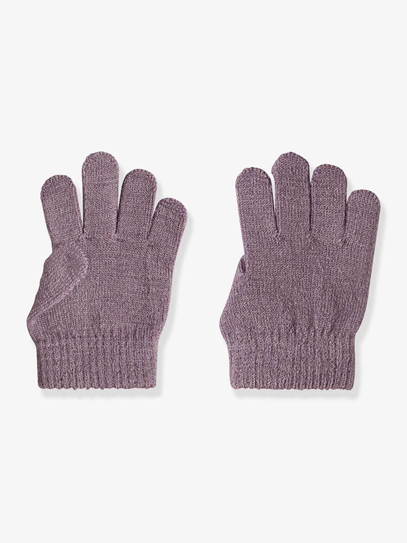 Gants fille en mélange de laine mérinos name it bois de rose