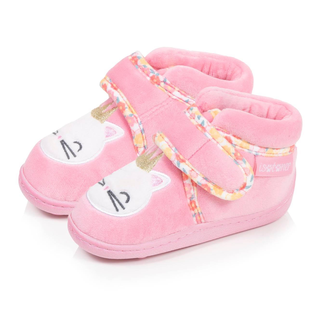 Chaussons Bottillons Microvelours Maintien Renforcé, Fermeture Scratch, Simple À Enfiler Rose Chaussons Bottillons Microvelours Maintien Renforcé, Fermeture Scratch, Simple À Enfiler Rose