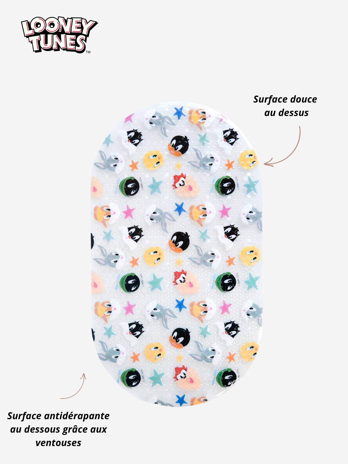 Tapis de bain antidérapant Looney Tunes multicolore