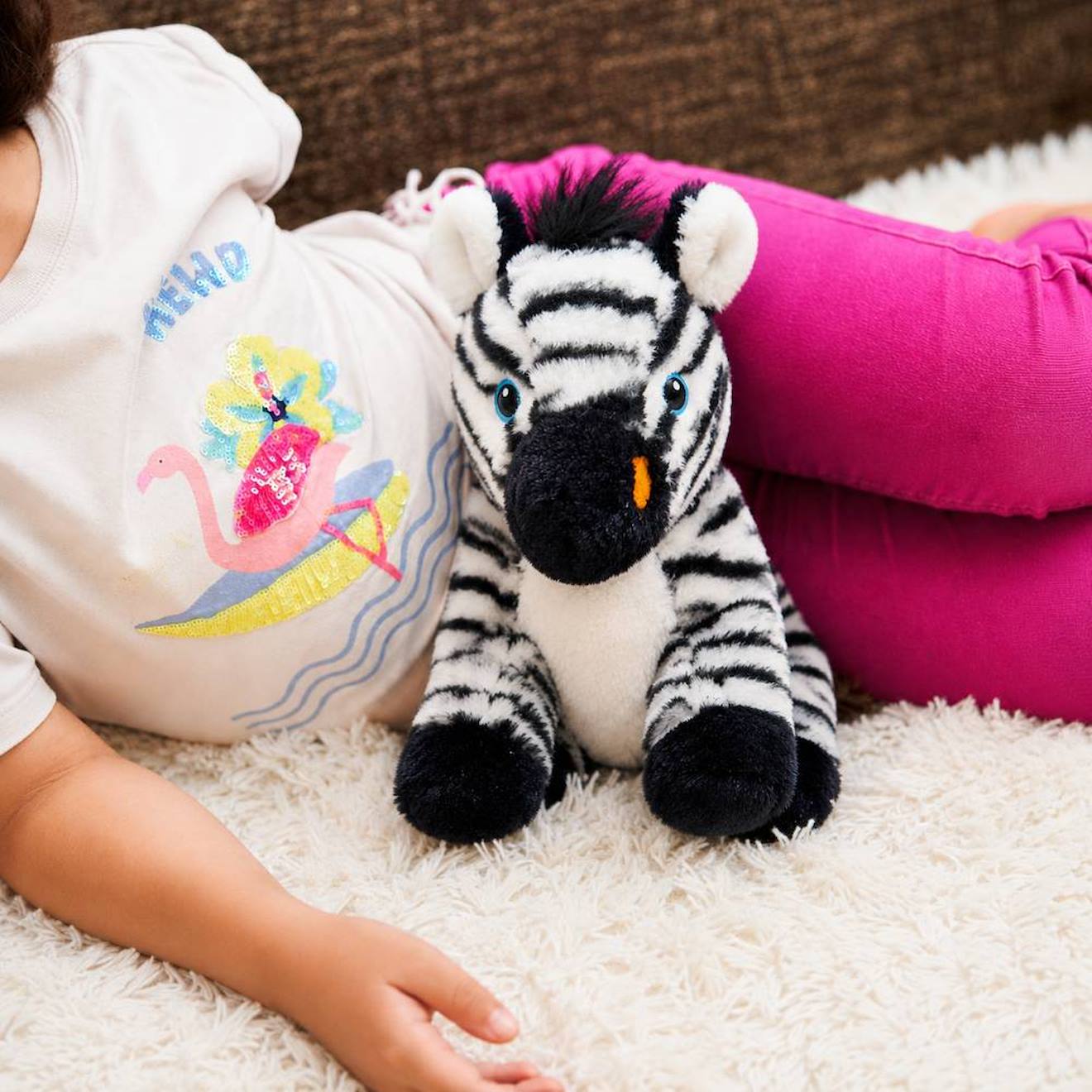 Peluche Bouillotte Zèbre Blanc