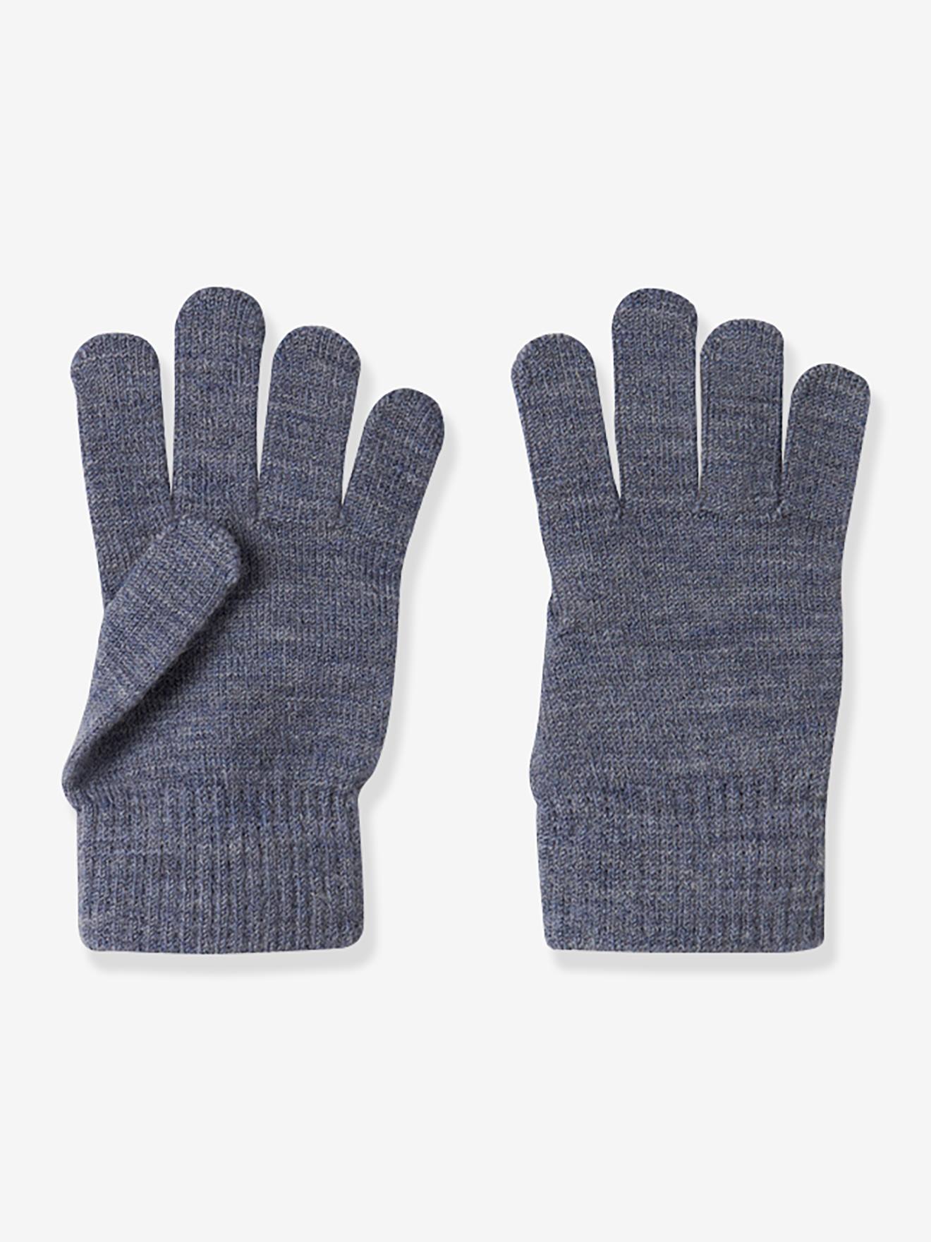 Gants garçon en mélange de laine mérinos name it gris chiné