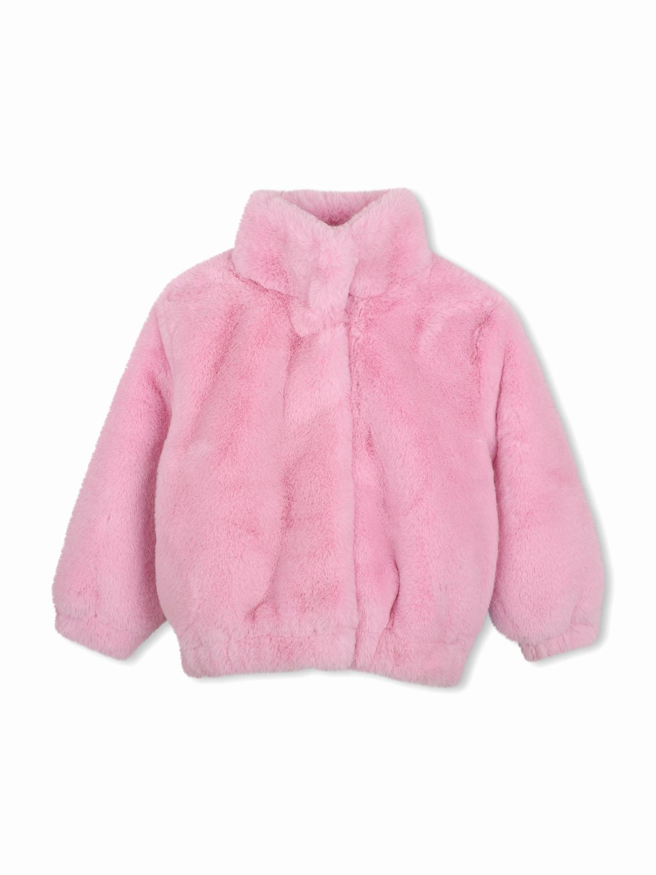Veste Fille À Fausse Fourrure Multicouleur