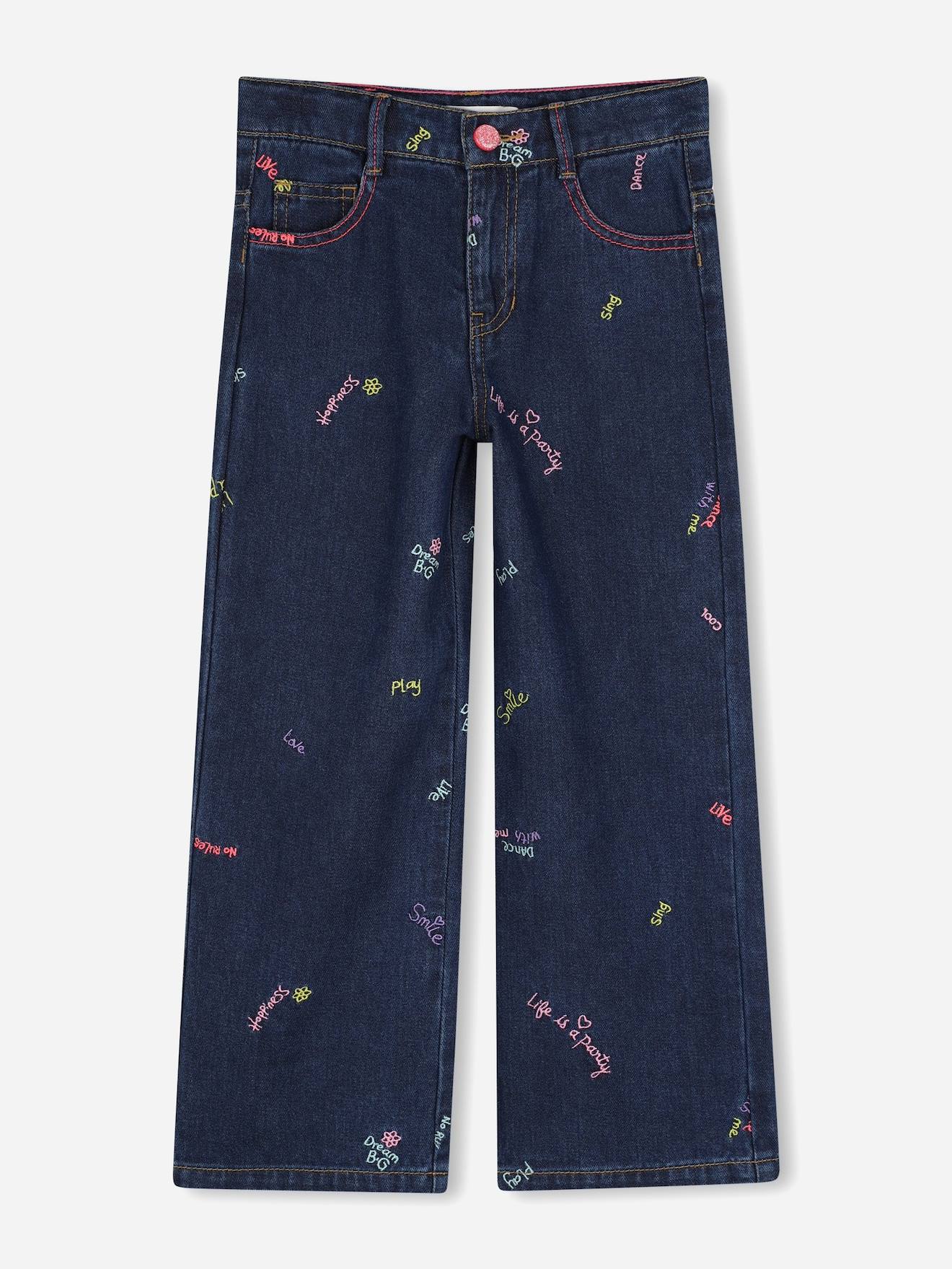 Jean Fille À Multiples Poches Bleu Foncé Jean Fille À Multiples Poches Bleu Foncé
