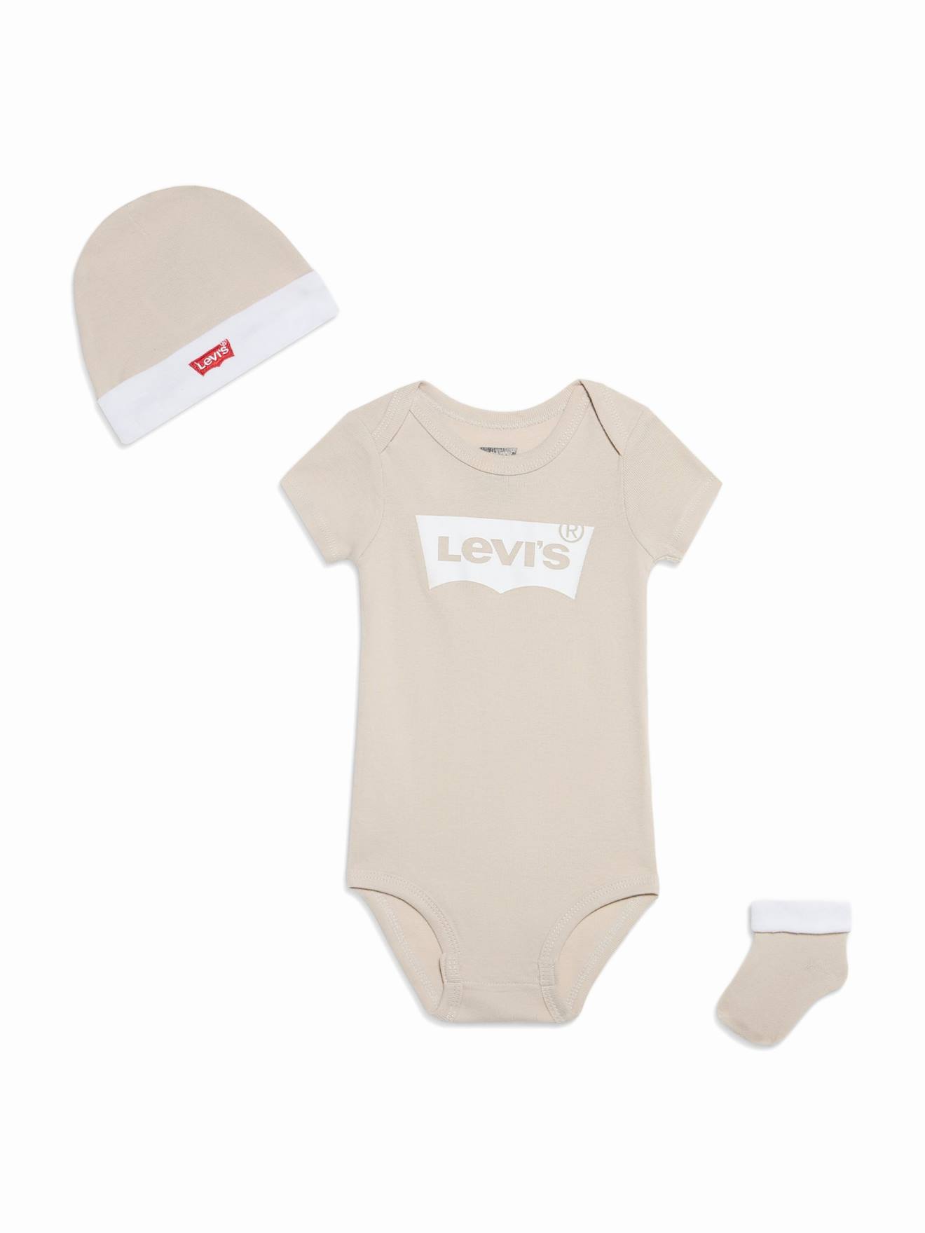 Bodies Garçon Logotypé Beige / Blanc Bodies Garçon Logotypé Beige / Blanc