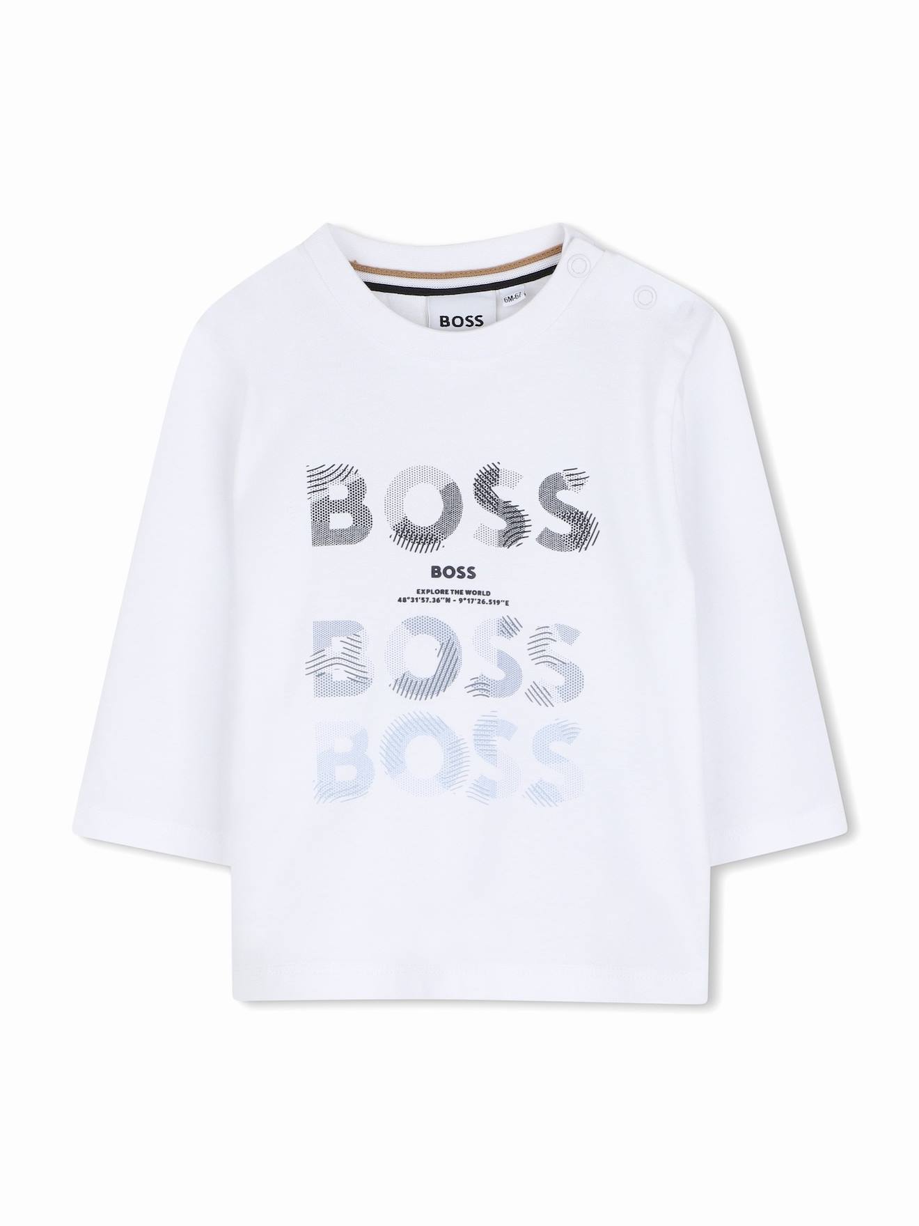 T-shirt Garçon Manches Longues Blanc