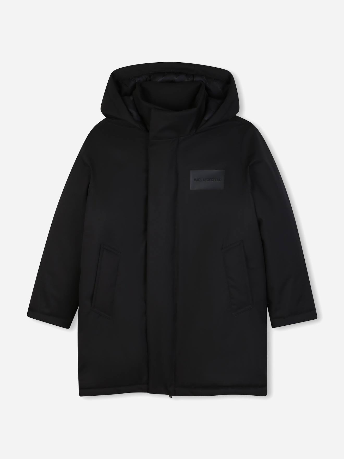 Parka Garçon À Capuche Noir Parka Garçon À Capuche Noir