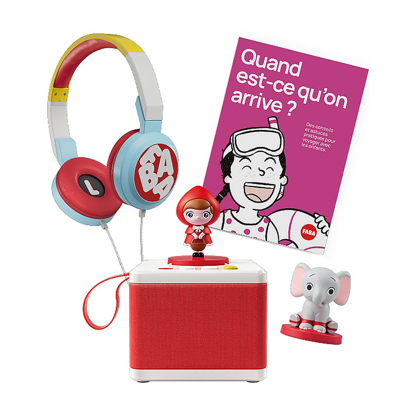 Coffret Boite À Histoires Avec 2 Figurines Faba, Casque Et Guide - En Route Les Enfants ! Multicolore