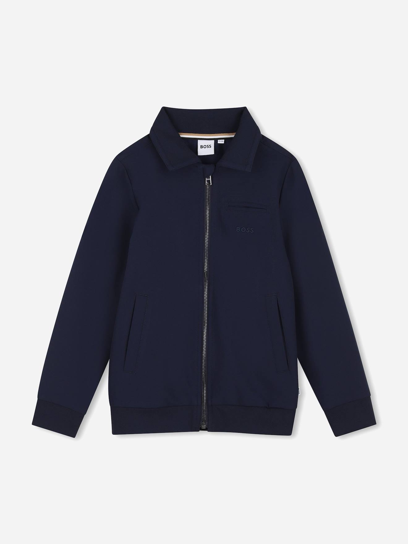Gilet Garçon Col Chemise Bleu Foncé