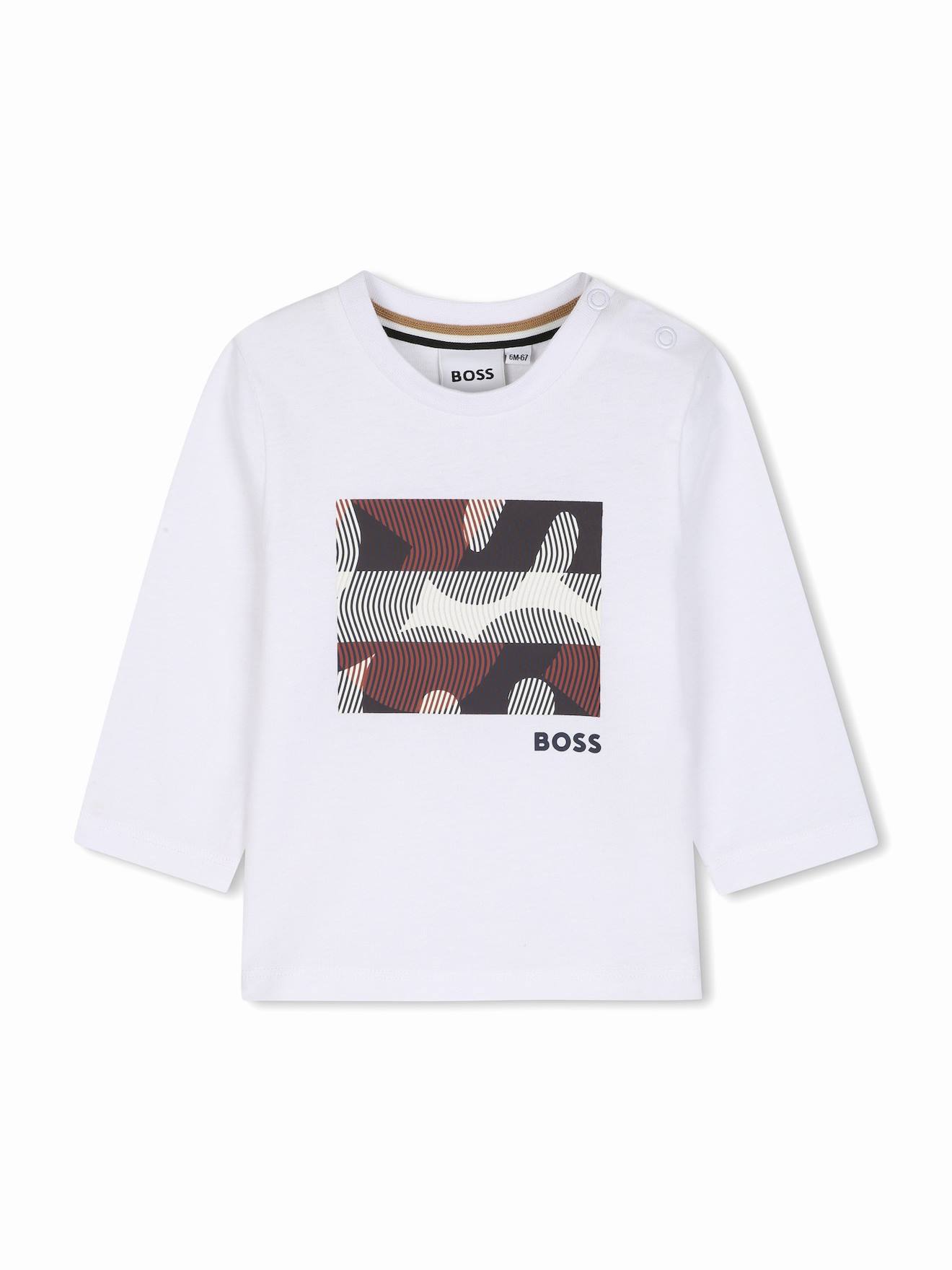 T-shirt Garçon Manches Longues Blanc