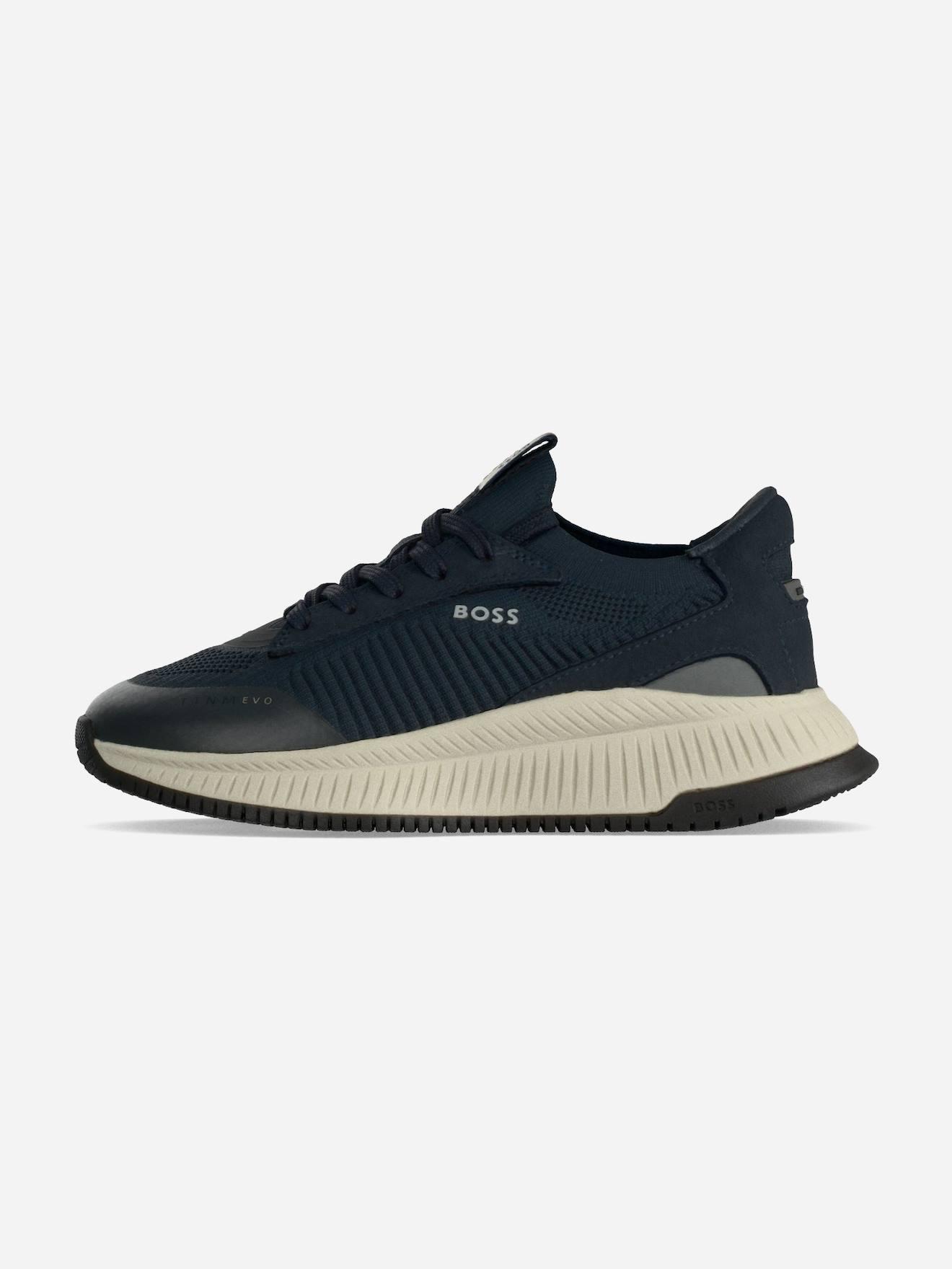 Basket Garçon A Lacets Bleu Foncé