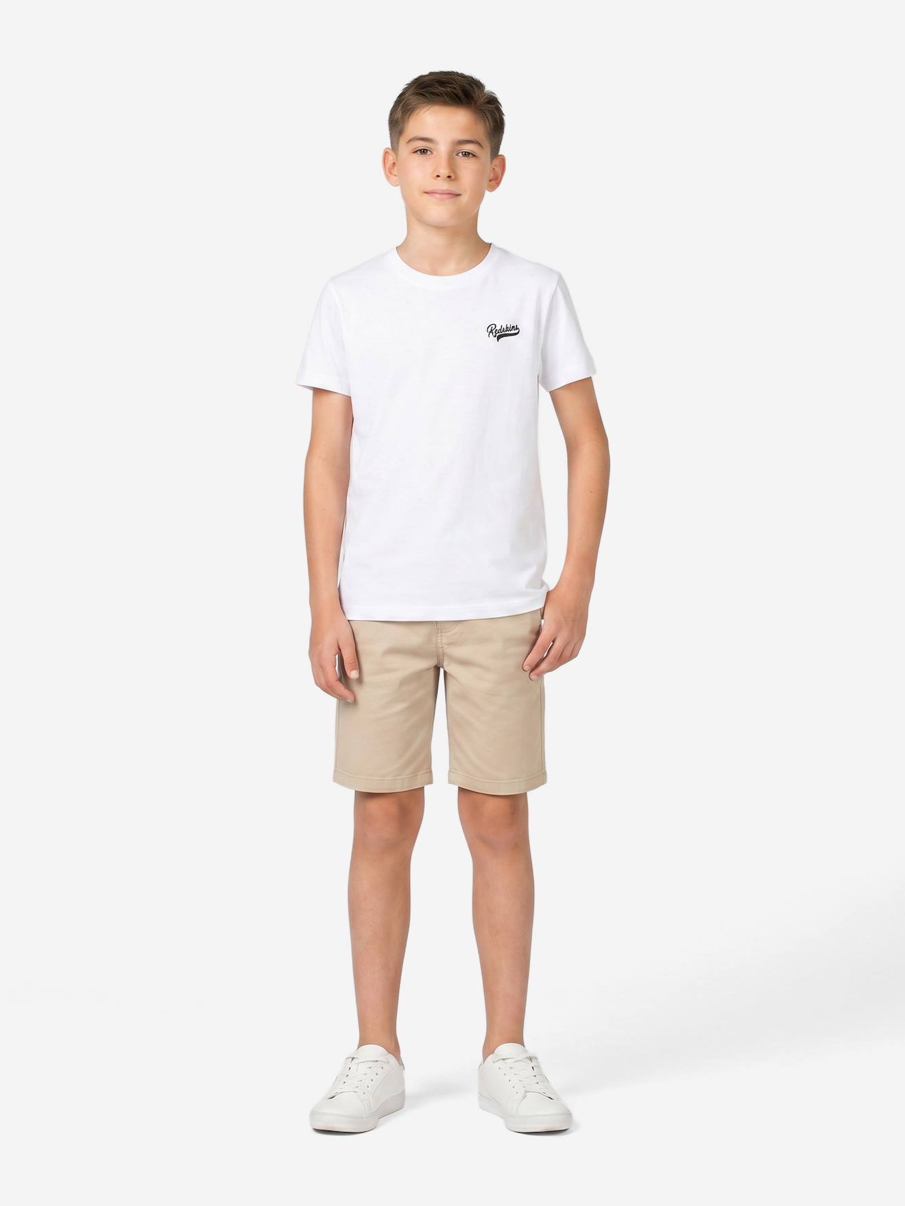 T-shirt Garçon Col Rond Blanc T-shirt Garçon Col Rond Blanc