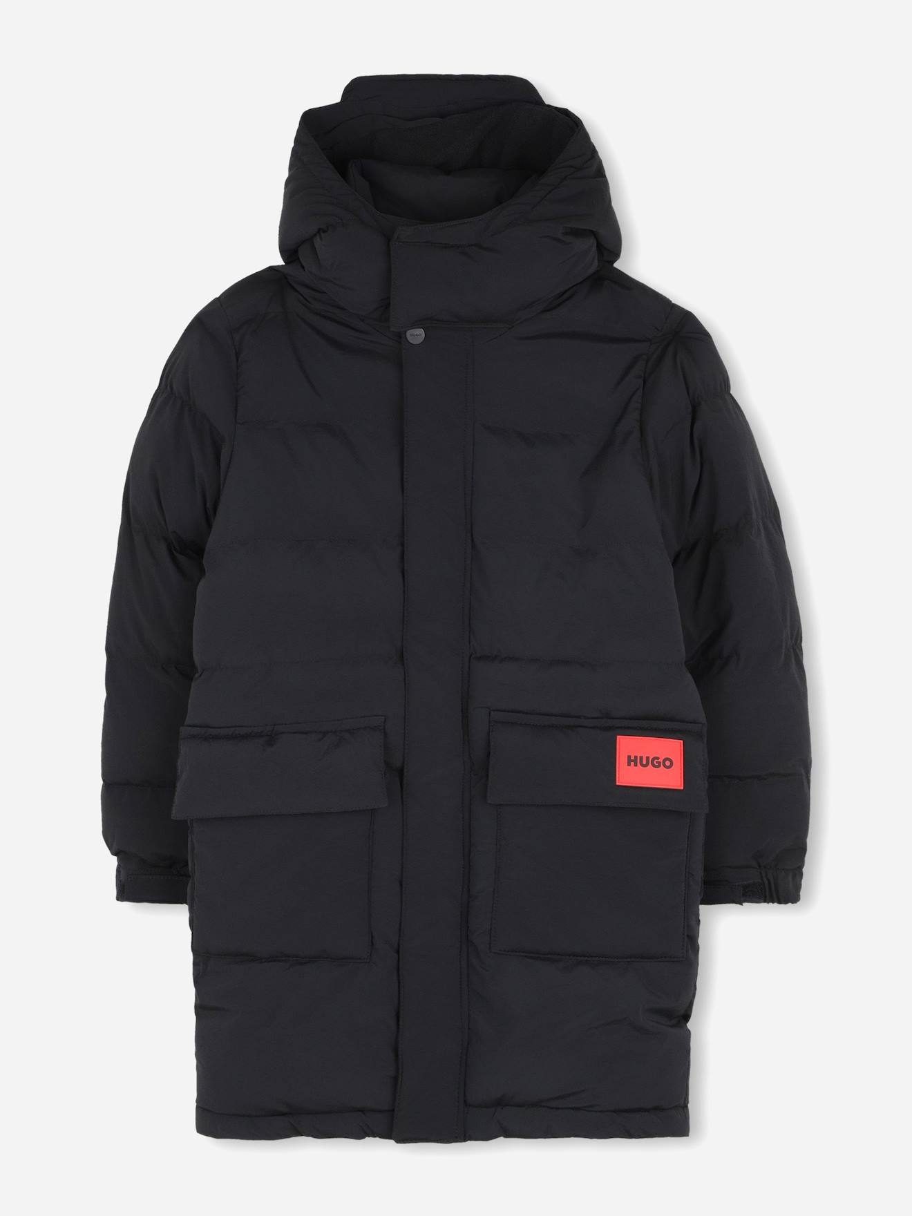 Parka Garçon À Capuche Noir Parka Garçon À Capuche Noir