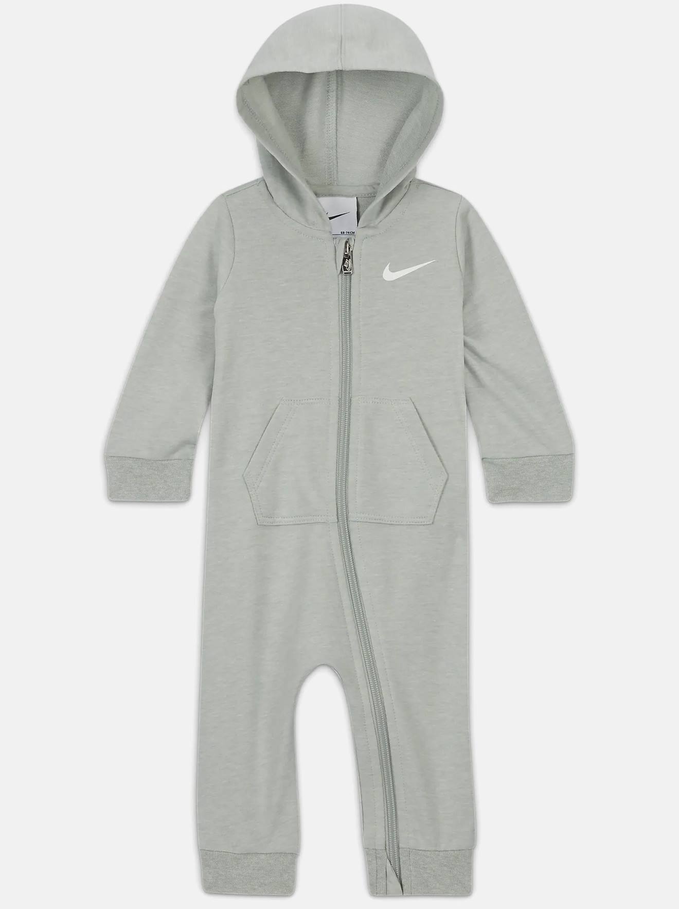 Combinaison Zippé À Capuche Gris