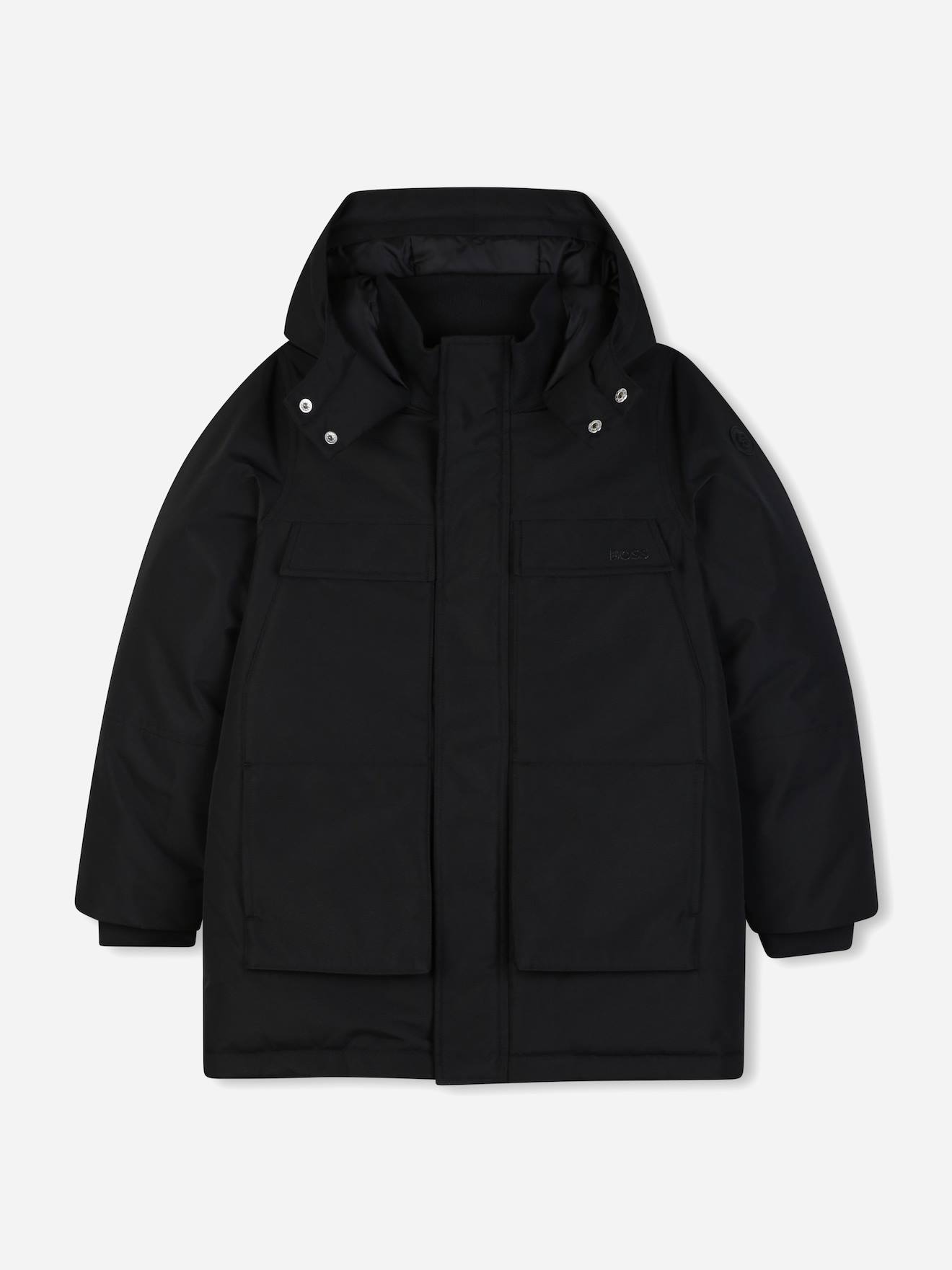 Parka Garçon À Capuche Marron / Noir / Gris Parka Garçon À Capuche Marron / Noir / Gris