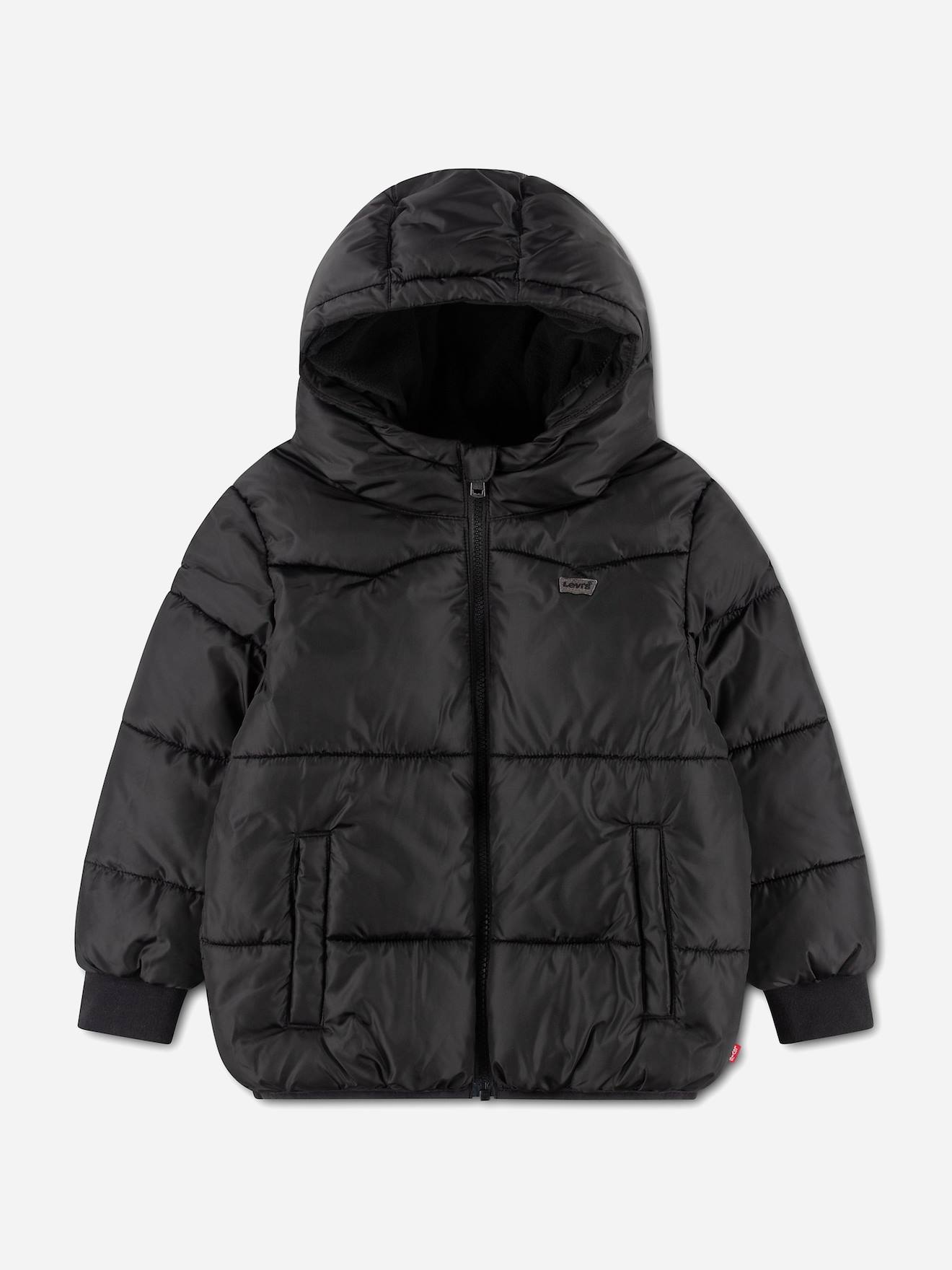 Doudoune Garçon À Capuche Noir