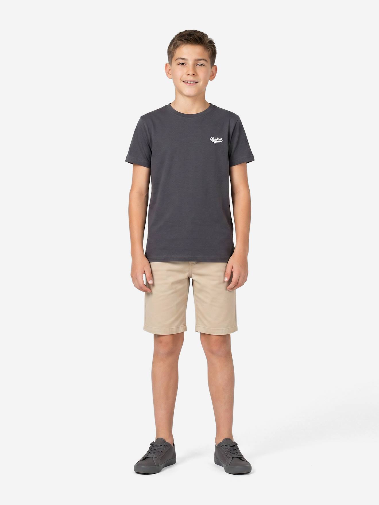 T-shirt Garçon Col Rond Bleu Foncé T-shirt Garçon Col Rond Bleu Foncé