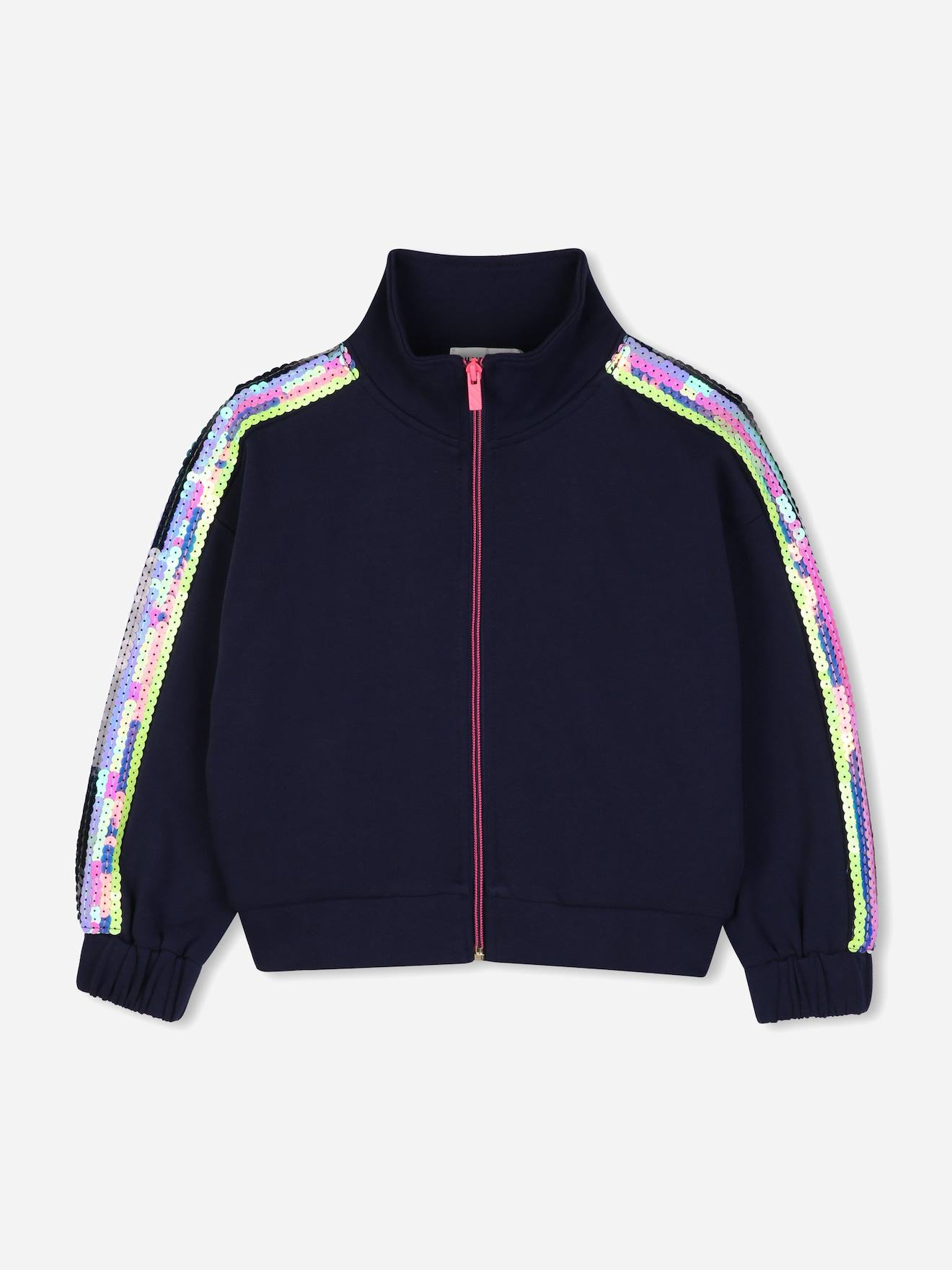 Gilet Fille À Zip Indigo / Multicouleur