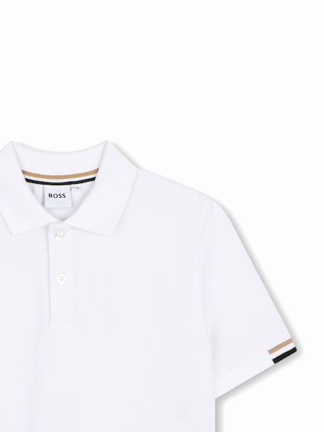 Polo garçon col classique Blanc+Noir 2 - vertbaudet enfant 