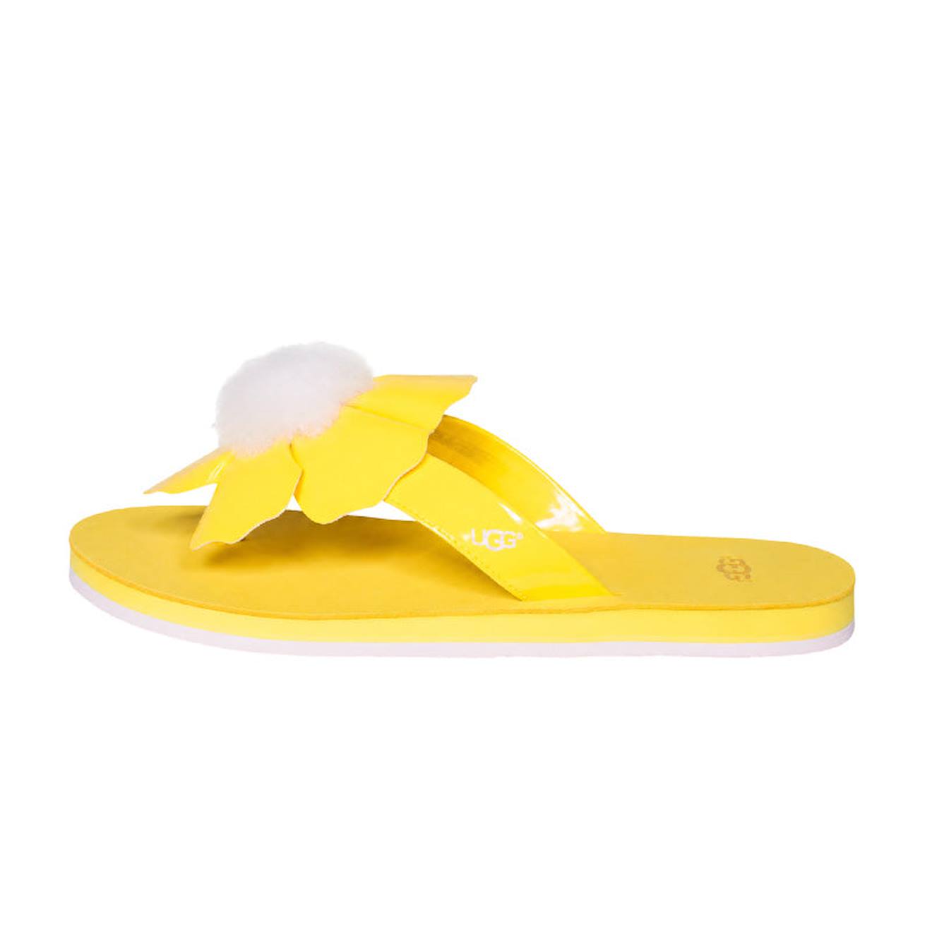 Sandales Fille En Cuir Jaune Foncé