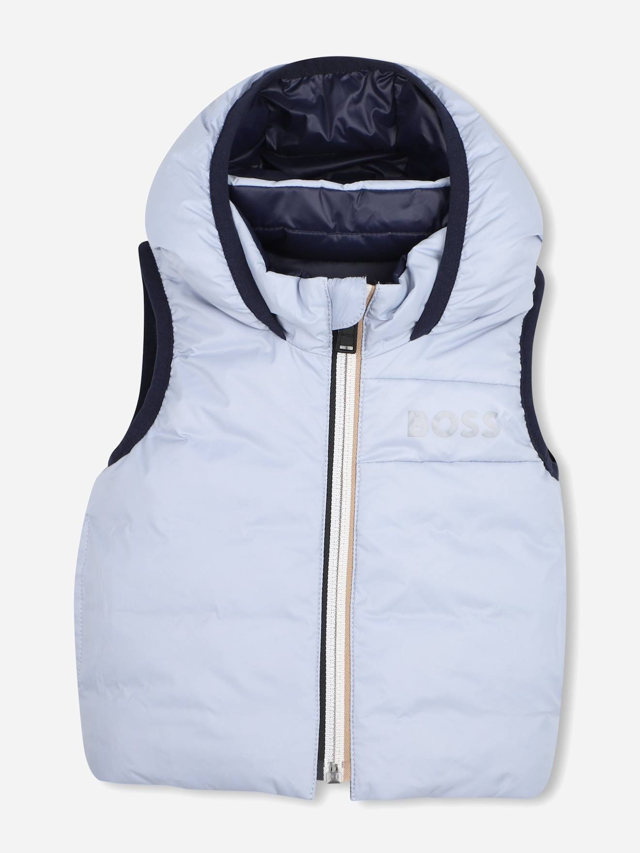 Blouson Garçon Sans Manches Bleu Clair / Bleu Foncé Blouson Garçon Sans Manches Bleu Clair / Bleu Foncé
