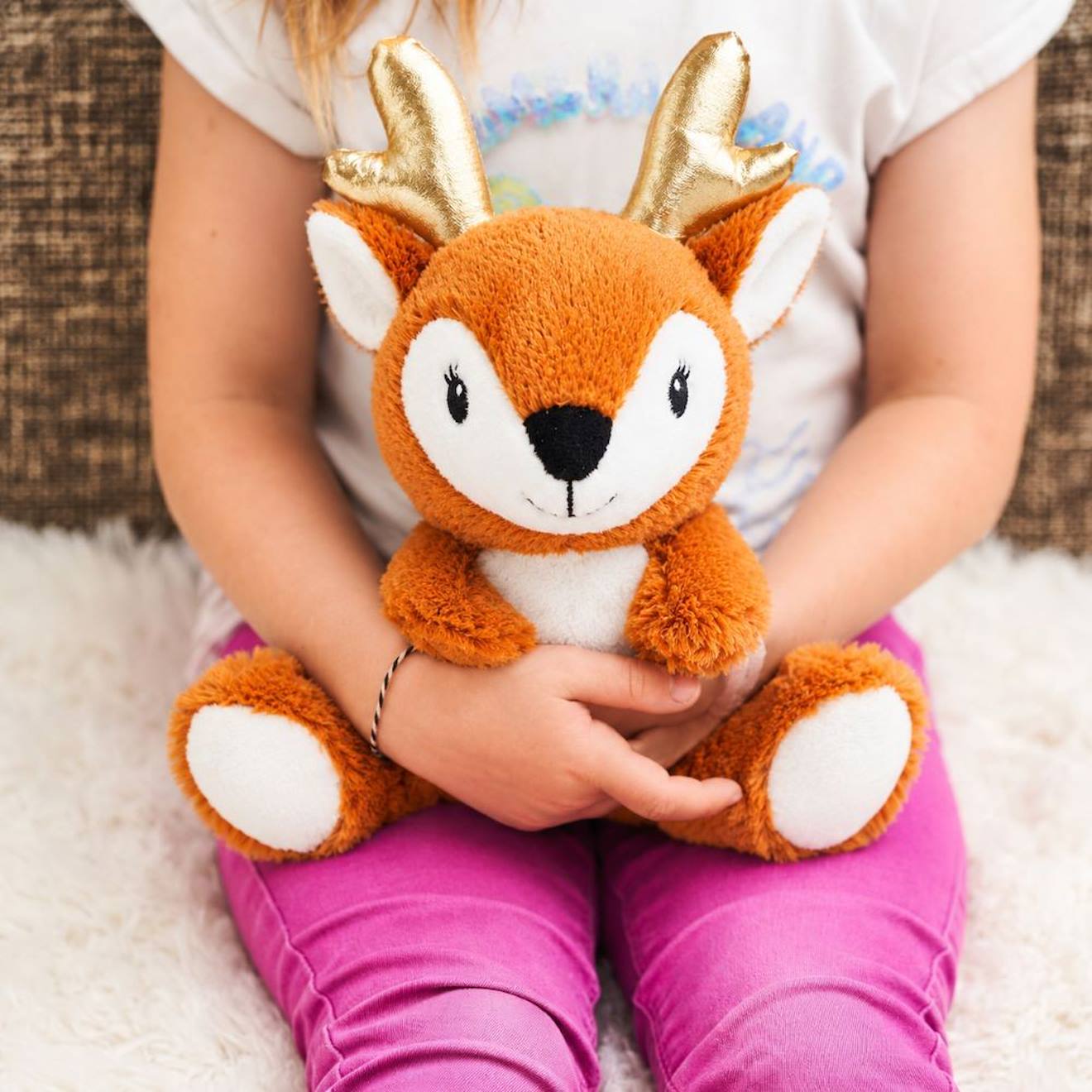 Peluche Bouillotte Faon Marron