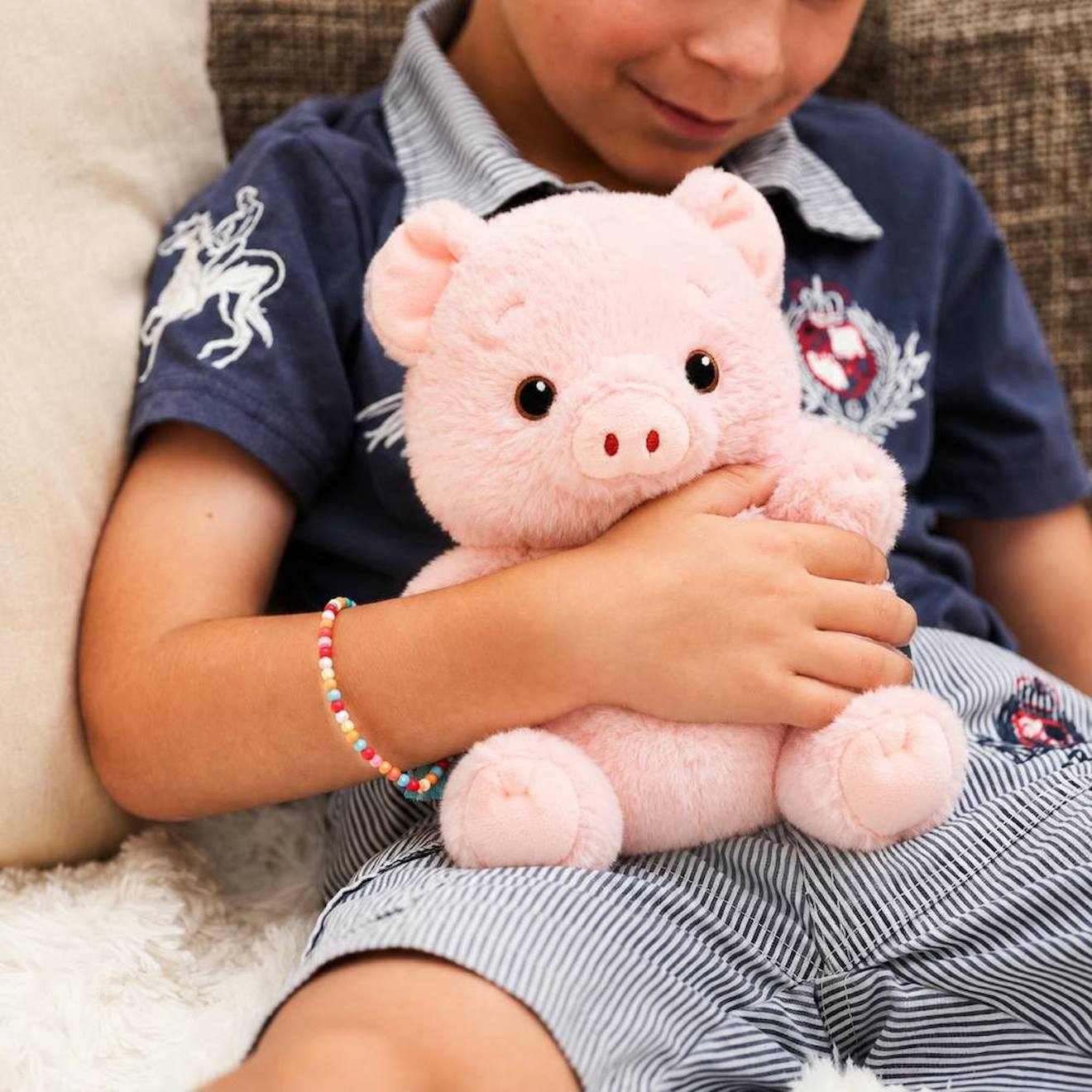 Peluche Bouillotte Cochon Blanc