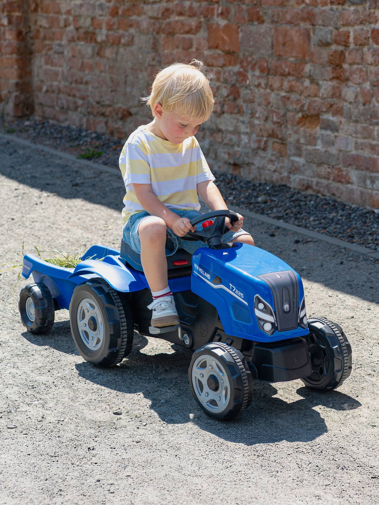 Tracteur À Pédales Avec Remorque Bleu New Holland
