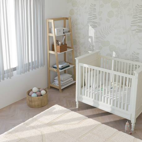Tapis doux à relief en polyester recyclé murmure Blanc pur 2 - vertbaudet enfant 
