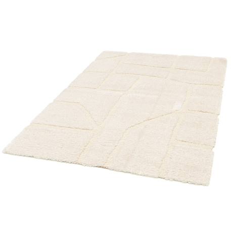 Tapis doux à relief en polyester recyclé murmure Blanc pur 6 - vertbaudet enfant 