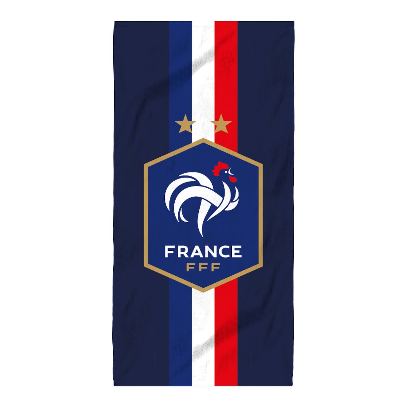 Serviette De Bain Et De Plage Imprimée 100% Coton, Fff Victoire Bleu