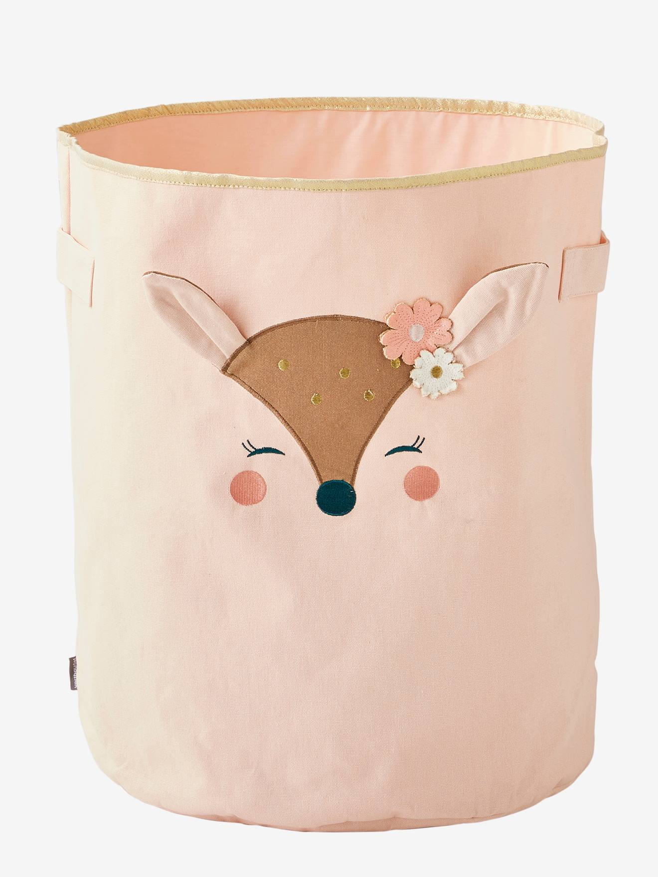 Panier de rangement XL Biche rose (Vertbaudet) - Image 3