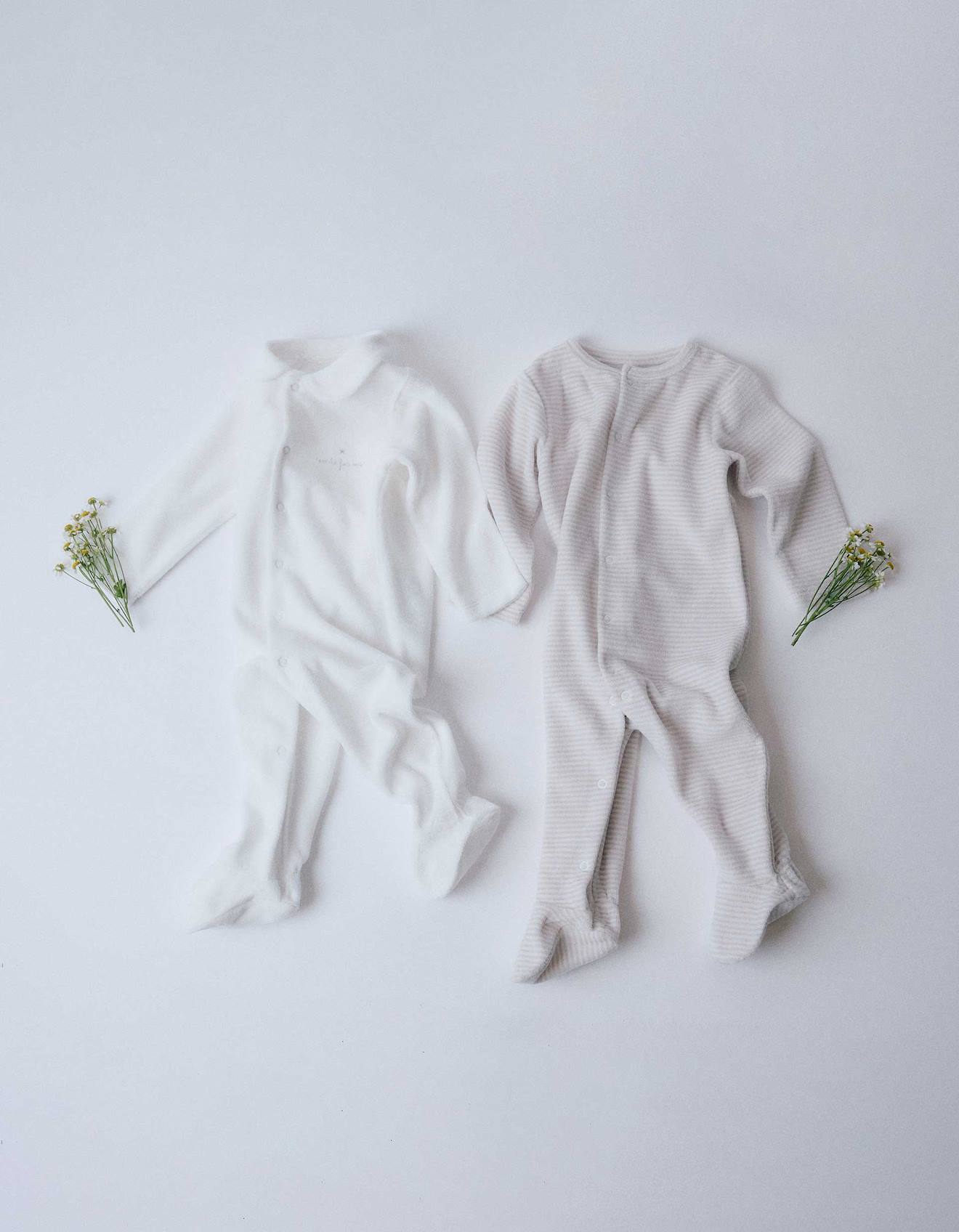 Lot De 2 Pyjamas Unis/à Rayures En Velours Multicolore
