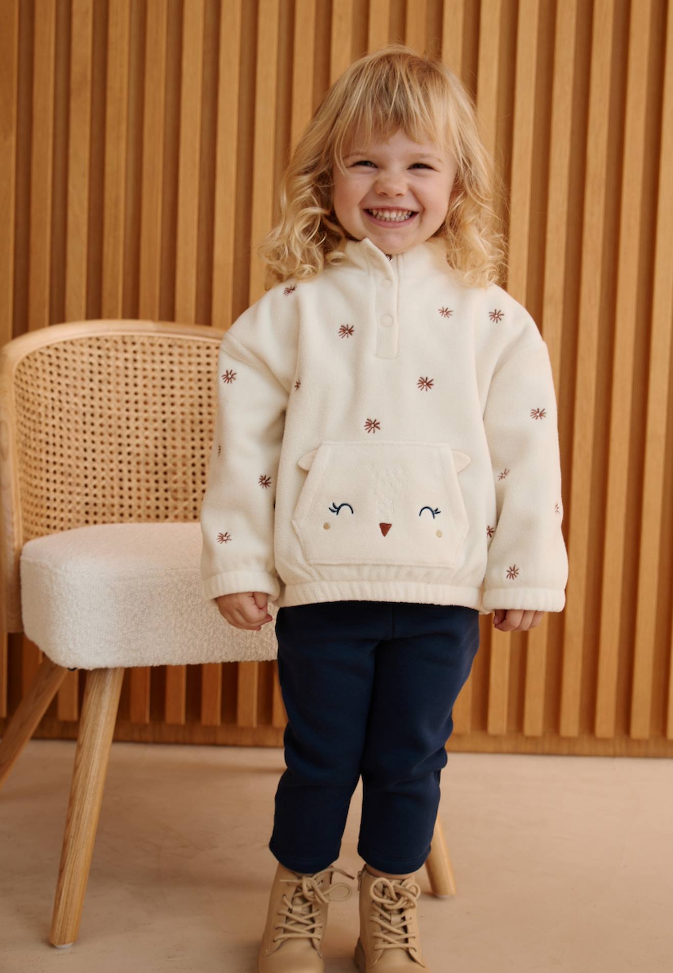 Ensemble Bébé Sweat En Polaire Et Legging Ultra Chaud Ollie Bleu
