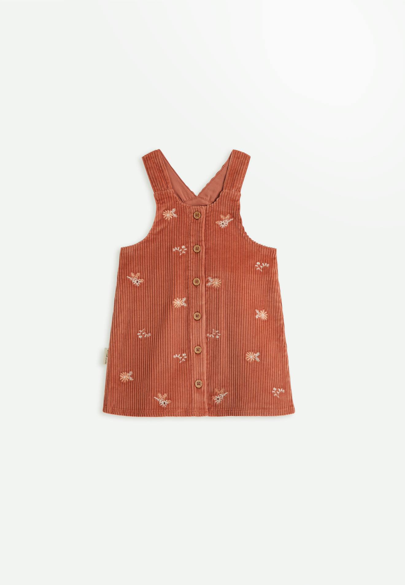 Robe Bébé En Velours Côtelé Ollie Terracotta